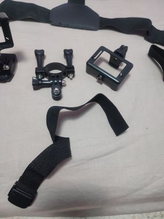 Soporte Cámara deportiva (estilo GoPro)+accesorios