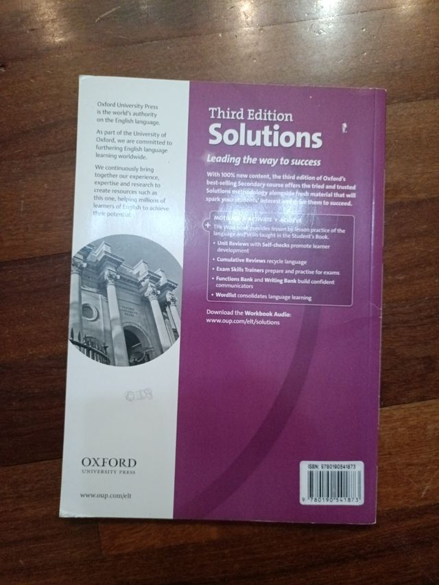 Solutions 3rd Edition Intermediate. Workbook Pk
