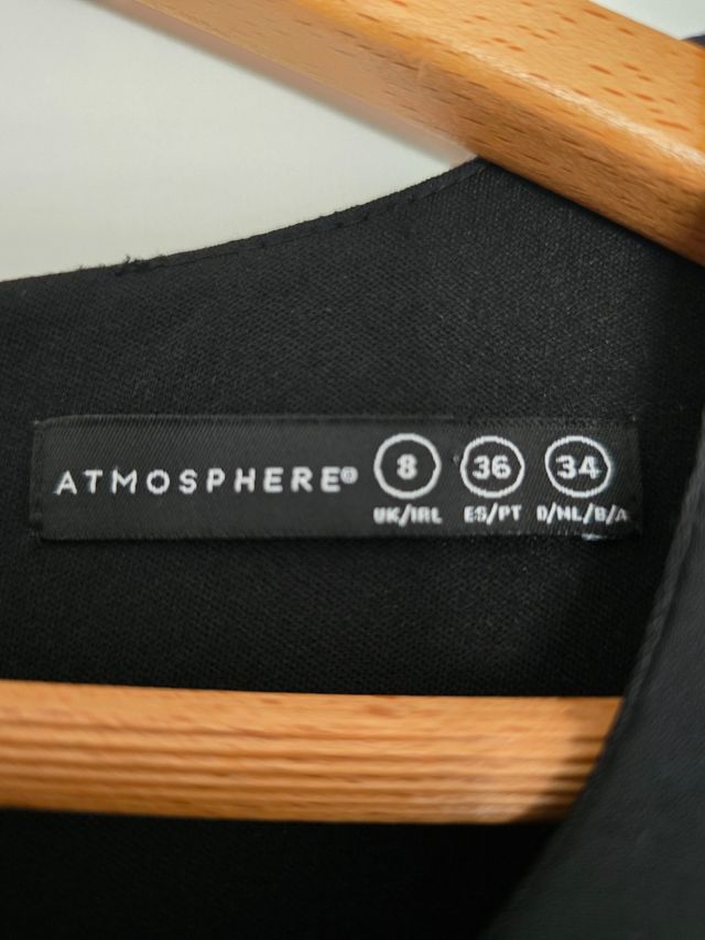 Vestido negro manga larga talla S o 36