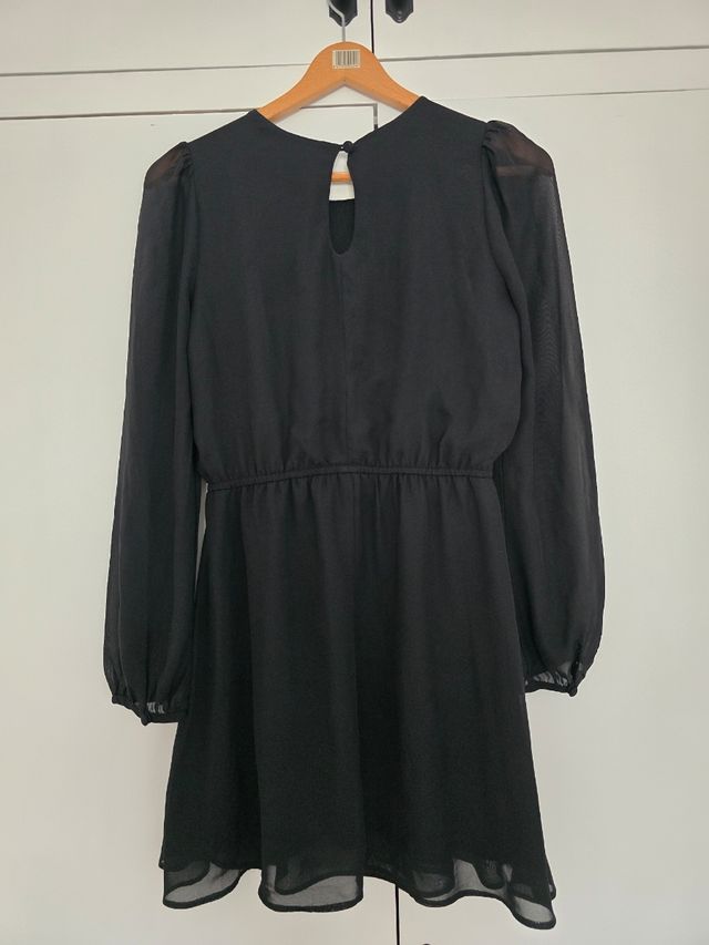 Vestido negro manga larga talla S o 36