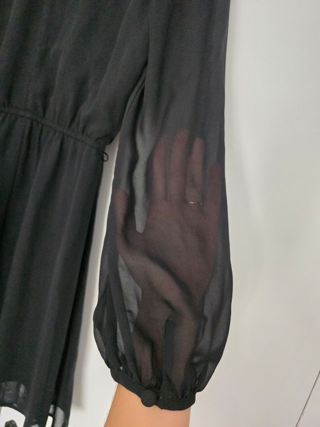 Vestido negro manga larga talla S o 36
