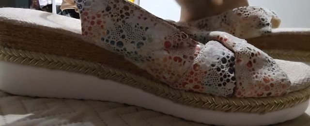 Sandalias plataforma multicolor talla 38