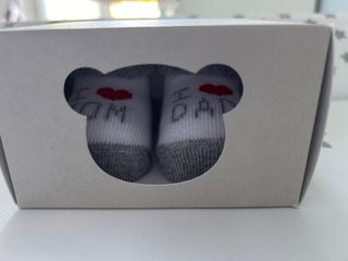 Scarpine neonato I love Mom & Dad