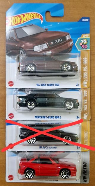 HotWheels Set 3 Cars (Mercedes, Audi, Maserati)