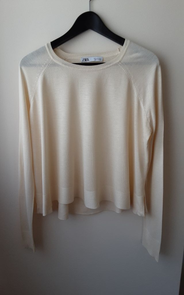 Jersey Zara beige ligero