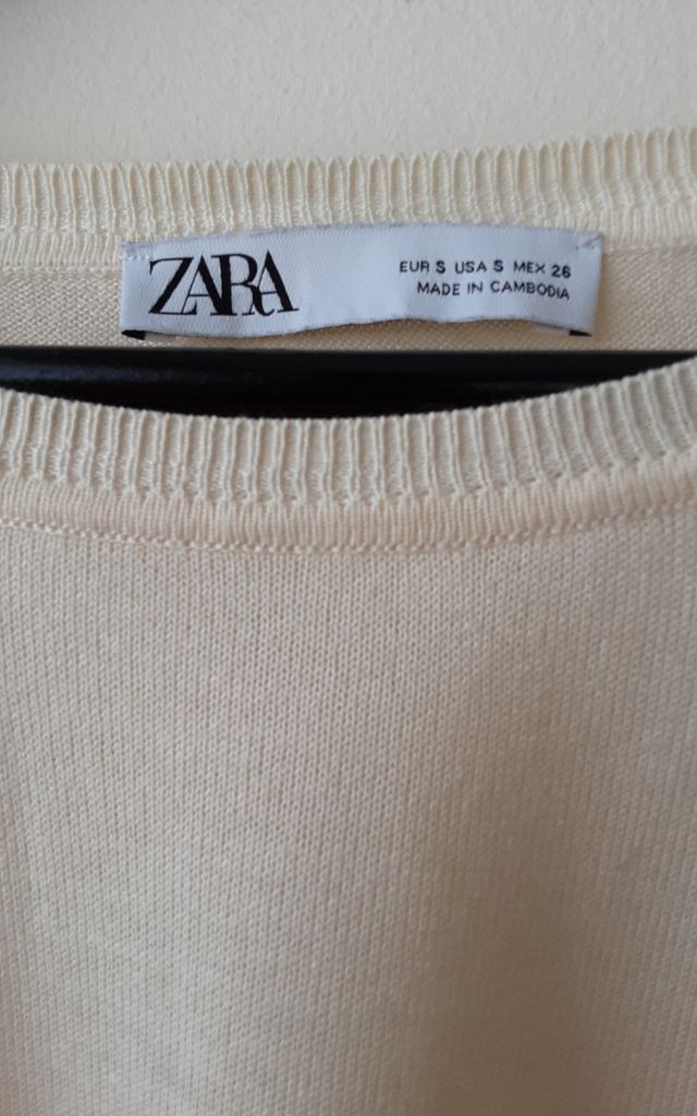 Jersey Zara beige ligero