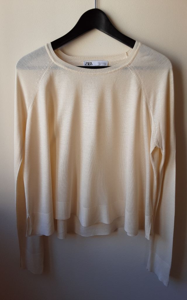 Jersey Zara beige ligero