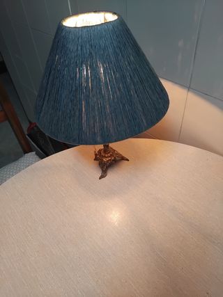 Lampara mesilla bronce gris