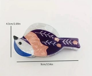Molletta capelli uccellino blu viola