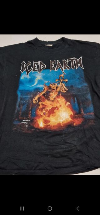 Camiseta vintage Iced Earth Alive in Athens origin