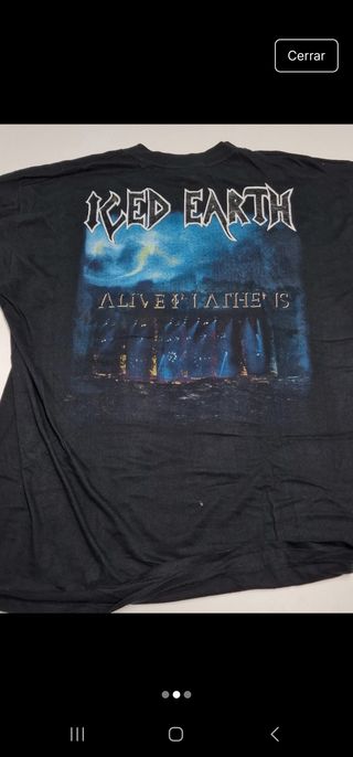 Camiseta vintage Iced Earth Alive in Athens origin