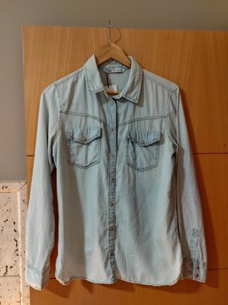 Camisa vaquera Zara azul