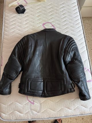 Chaqueta cuero moto hombre