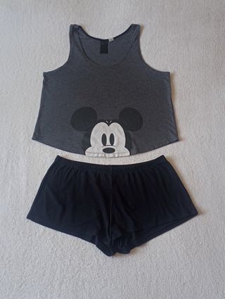 Pijama tirantes gris-negro Mickey Mouse REBAJADO