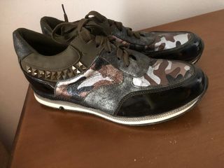Zapatillas y zapatos mujer - Blanco, Negro, Dorado