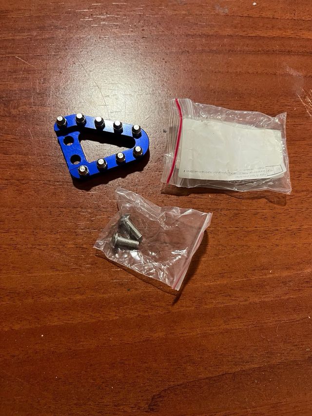 Pedal freno moto universal azul