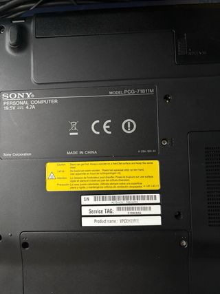 Portátil Sony Vaio i5 4GB RAM