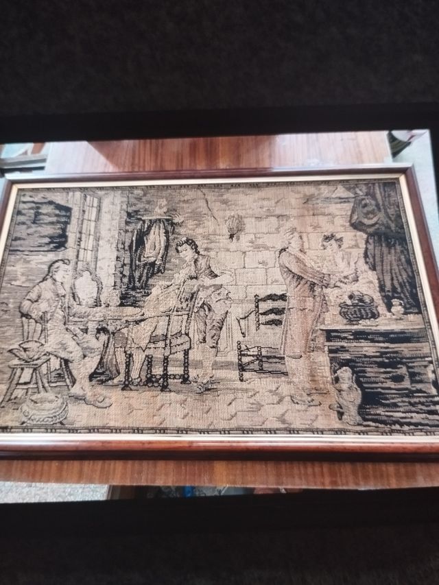 Tapiz antiguo - escena campestre