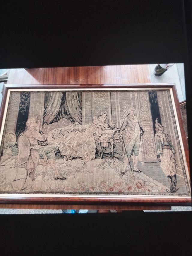 Tapiz antiguo - escena campestre