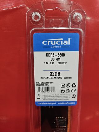 Memoria Ram Crucial DDR5 - 5600 UDIMM / 32 GB / CL