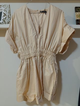 Mono corto Zara beige - M