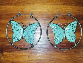 Pendientes Mariposa Turquesa - Art Deco