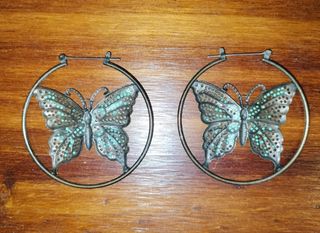 Pendientes Mariposa Turquesa - Art Deco