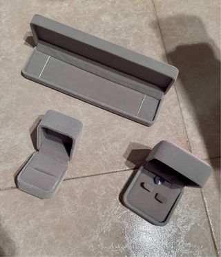 Cajas Joyas - Gris y Rosa