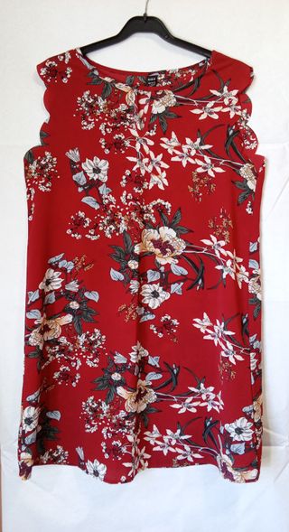 Vestido floral rojo Talla L