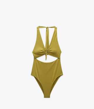 Bañador Zara oliva - Talla XS