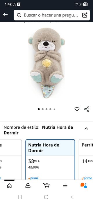 Peluche Nutria hora de dormir, Fisher-Price