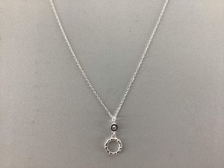 collar plata 925mm con piedra con circonita, 21 3cm 