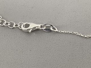 collar plata 925mm con piedra con circonita, 21 3cm 