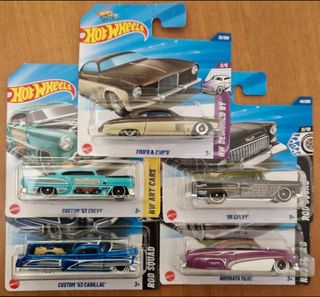 HotWheels Set 5 Cars DesignedBy, ArtCars, RodSquad