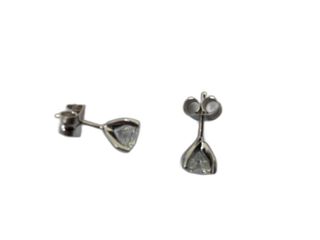 pendientes oro 18k con diamante de laboratorio