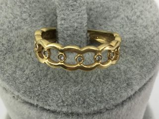 alianza oro 18k con piedra con diamante