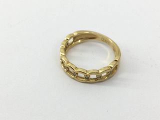 alianza oro 18k con piedra con diamante