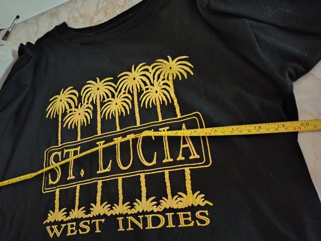 Maglietta St.Lucia nera oro