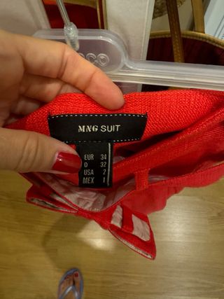 Falda roja Mango - Talla S