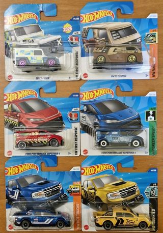 HotWheels Set 6 Cars Drift-Ender, Volkswagen, Ford