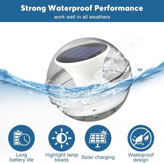 Luci LED solari per piscina galleggianti 2pz