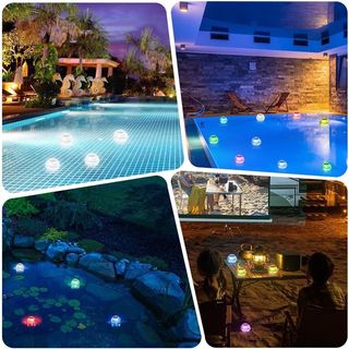 Luci LED solari per piscina galleggianti 2pz