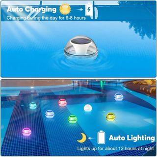 Luci LED solari per piscina galleggianti 2pz