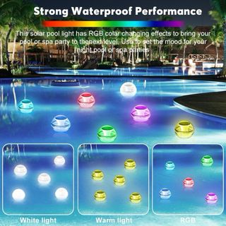 Luci LED solari per piscina galleggianti 2pz