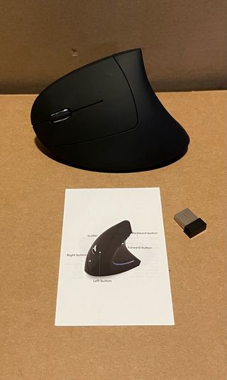 Ratón vertical inalámbrico para mano izquierda