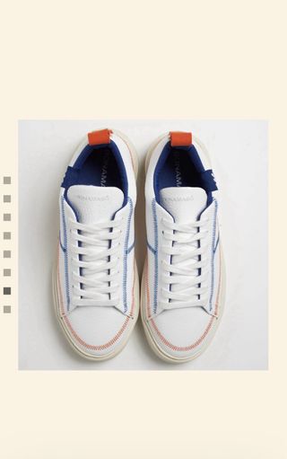 Zapatillas BONAMASÓ blancas, naranjas y azules