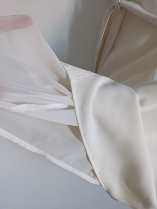 Vestido midi blanco crema - Talla M