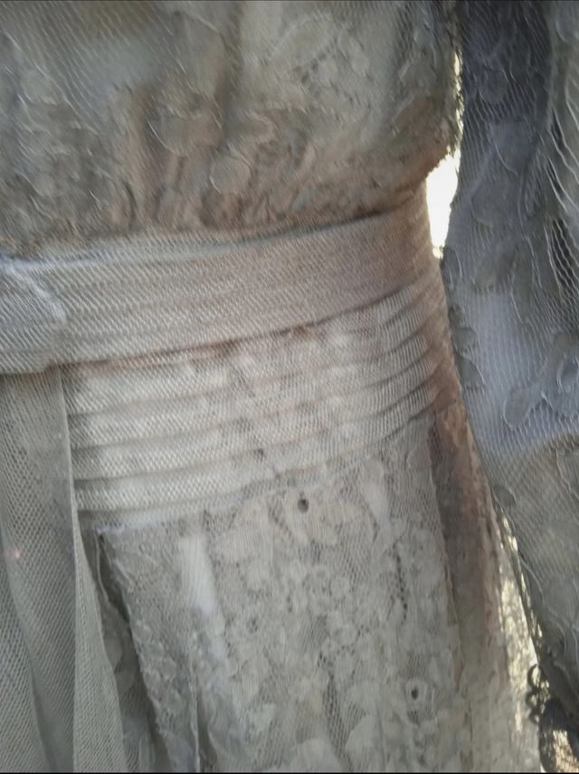 Vestido negro chantilly vintage