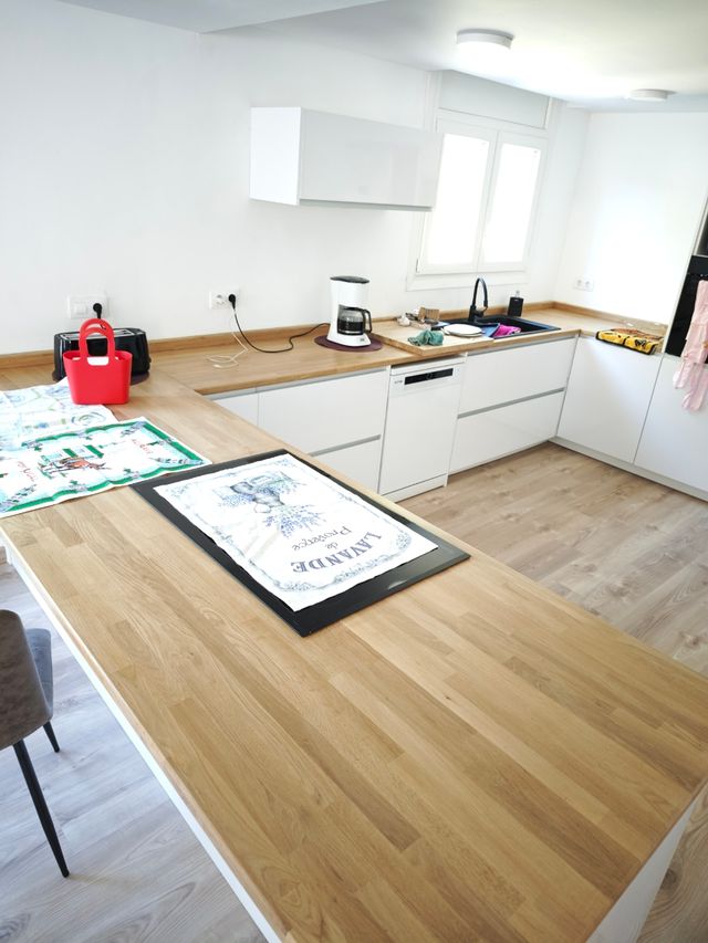 Encimera madera maciza roble tablas varias sobres