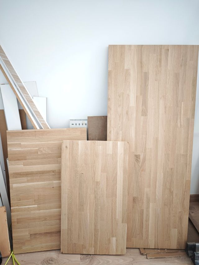 Encimera madera maciza roble tablas varias sobres